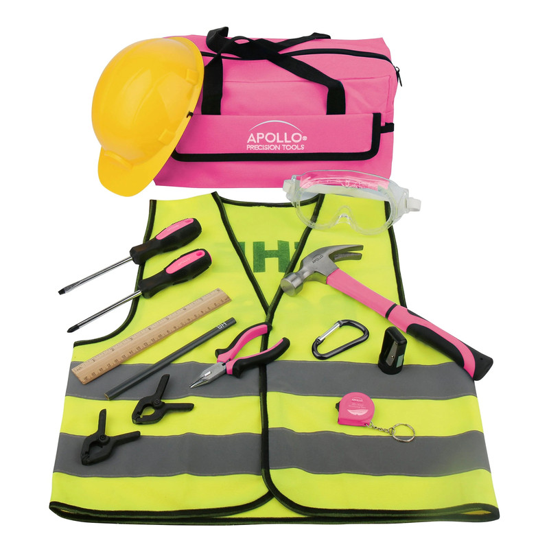 My First Tool Kit, 14 Piece - Pink